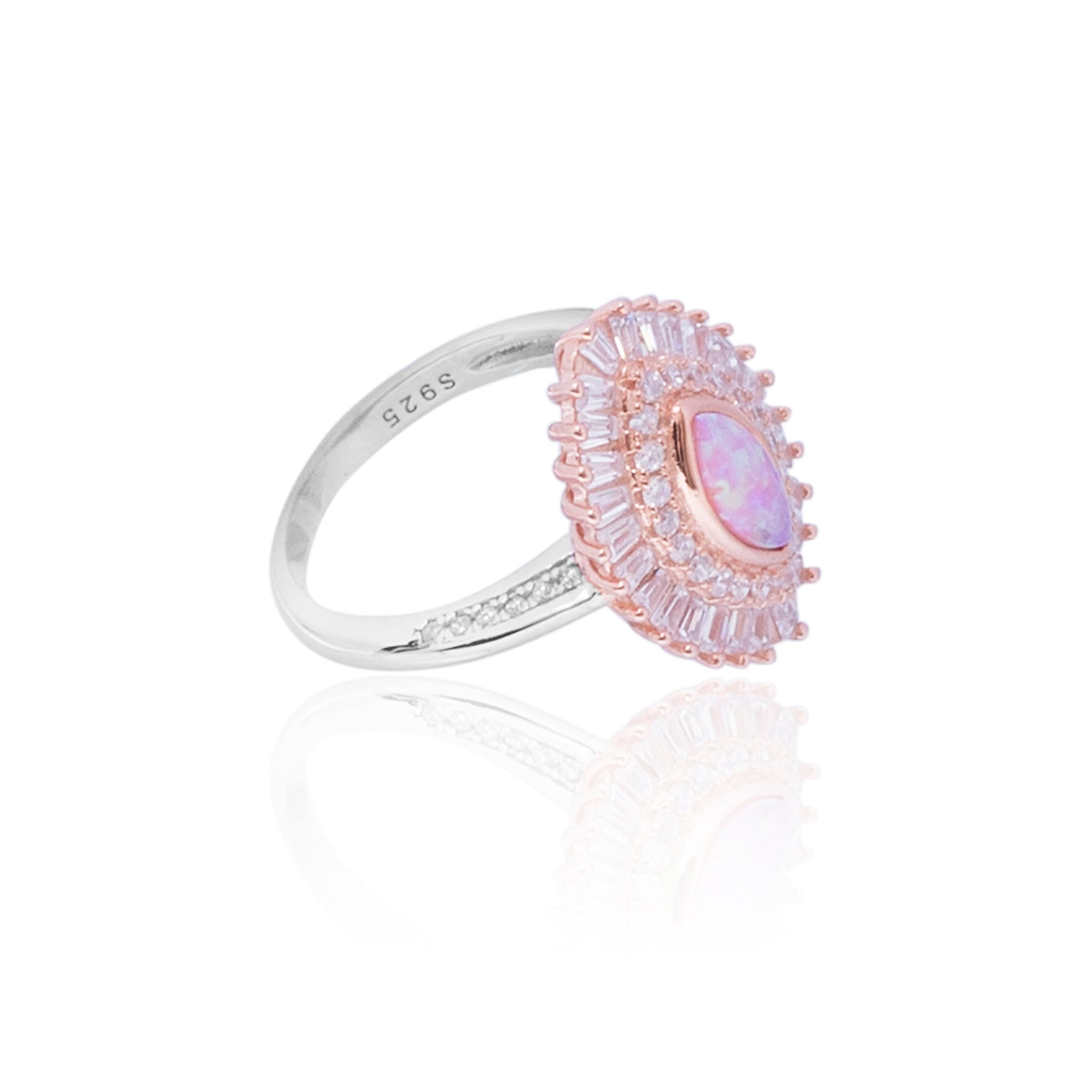 Charm Pink Silver 925 Ring