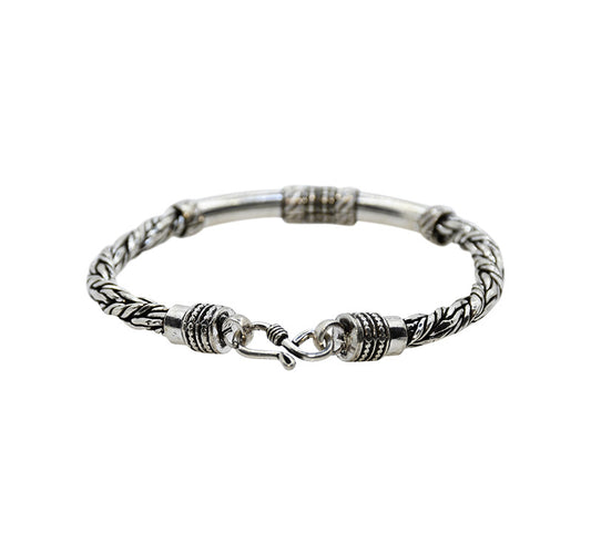 Ethnic Twine Oxidized Silver 925 Bracelets