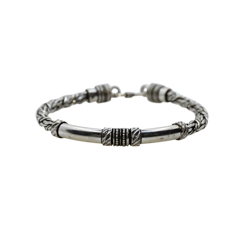 Ethnic Twine Oxidized Silver 925 Bracelets