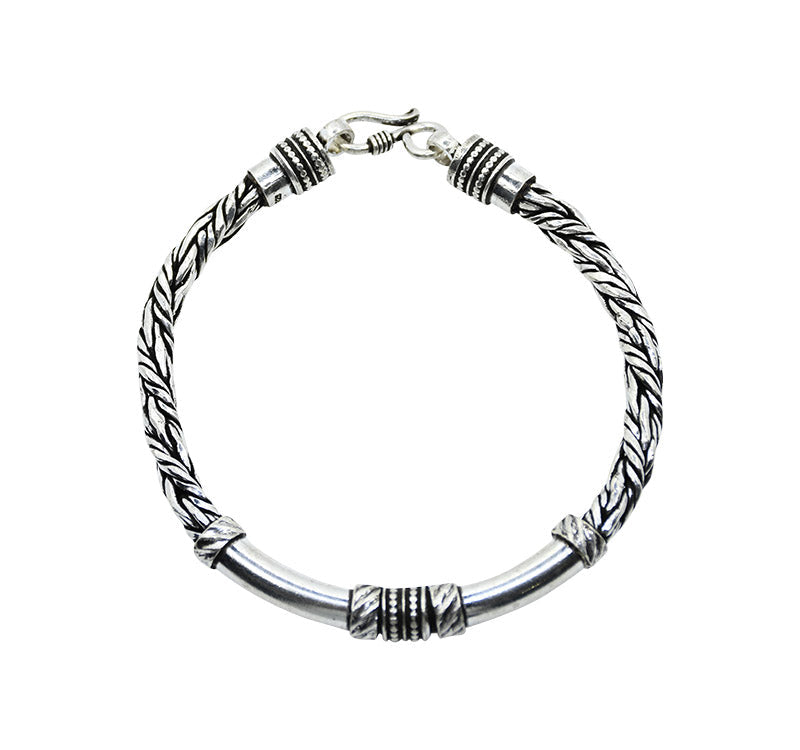 Ethnic Twine Oxidized Silver 925 Bracelets