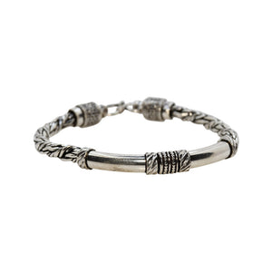 Tribal Twisted Oxidized Silver 925 Bracelet