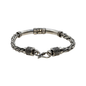 Tribal Twisted Oxidized Silver 925 Bracelet