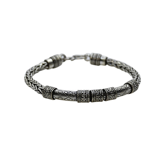 Knitted Oxidized Silver 925 Bracelets