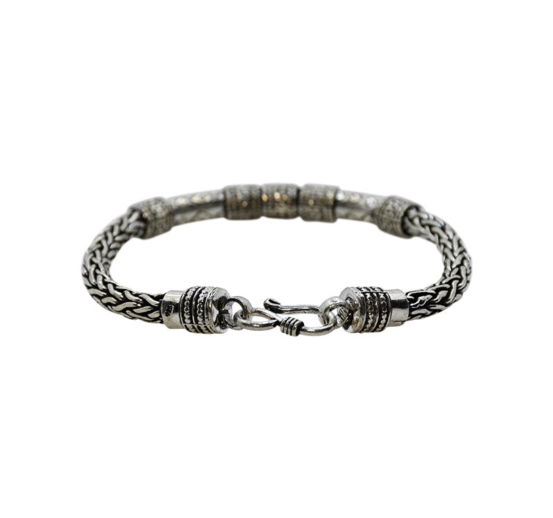 Knitted Oxidized Silver 925 Bracelets