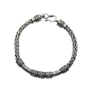 Knitted Oxidized Silver 925 Bracelets