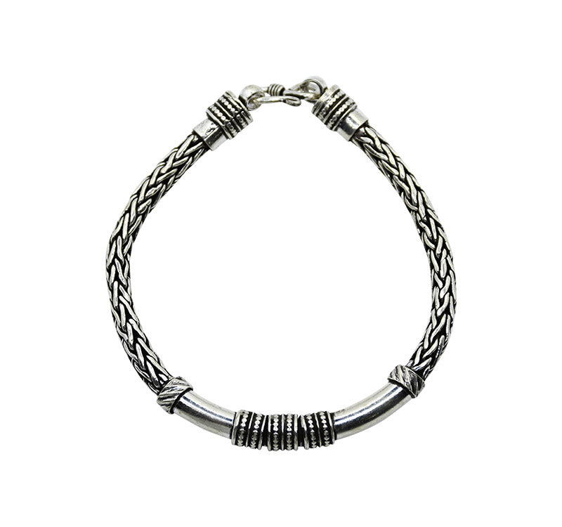 Interweaved Oxidized Silver 925 Bracelets