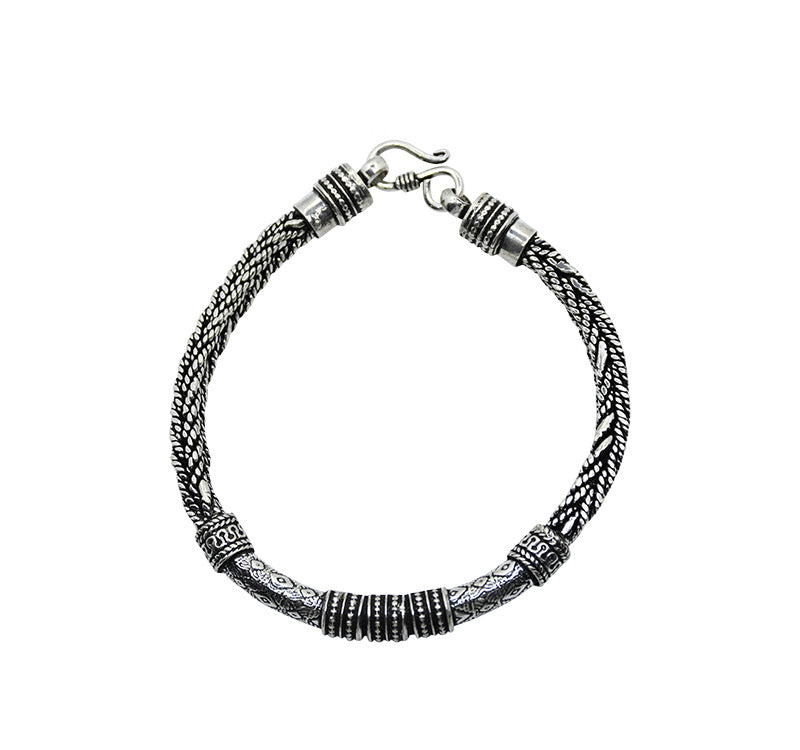 Coiled Oxidized Silver 925 Bracelets