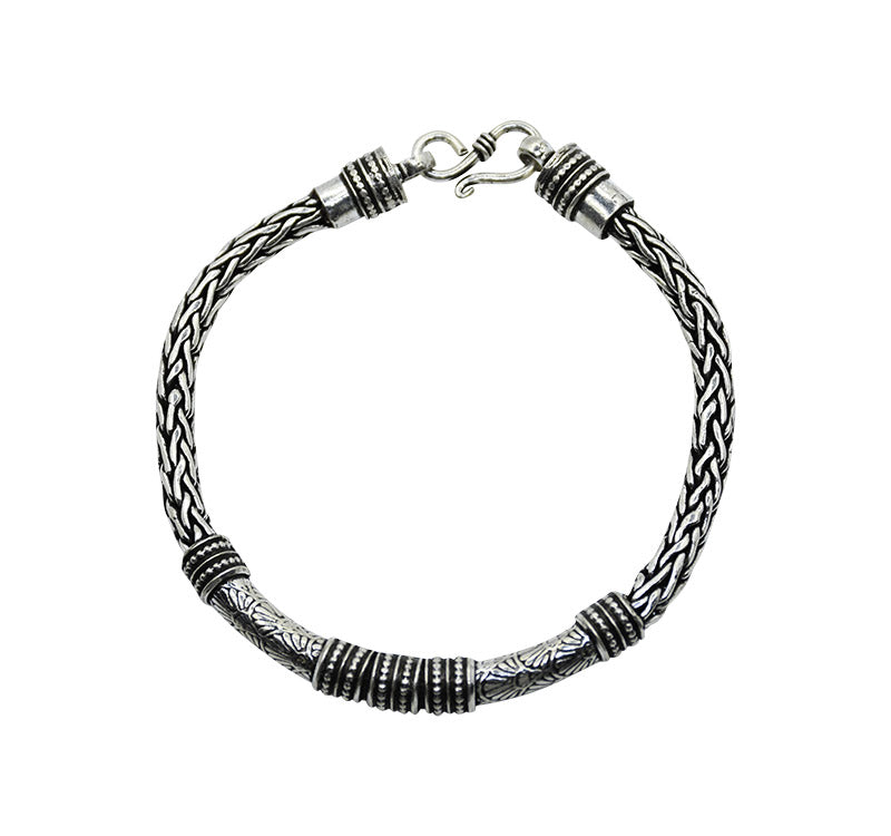 Braided Oxidized Silver 925 Bracelets