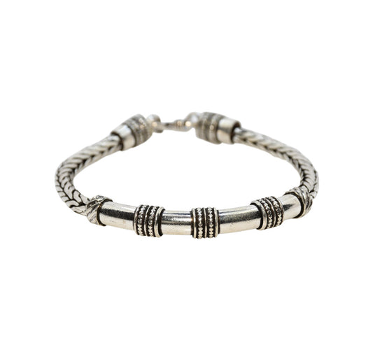 Ethnic Knitted Oxidized Silver 925 Bracelets