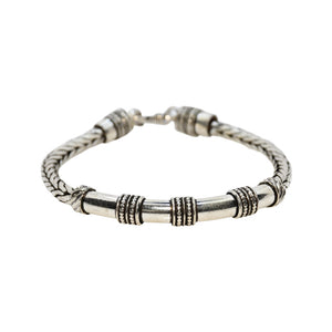 Ethnic Knitted Oxidized Silver 925 Bracelets