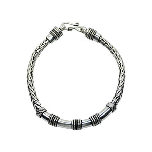 Ethnic Knitted Oxidized Silver 925 Bracelets