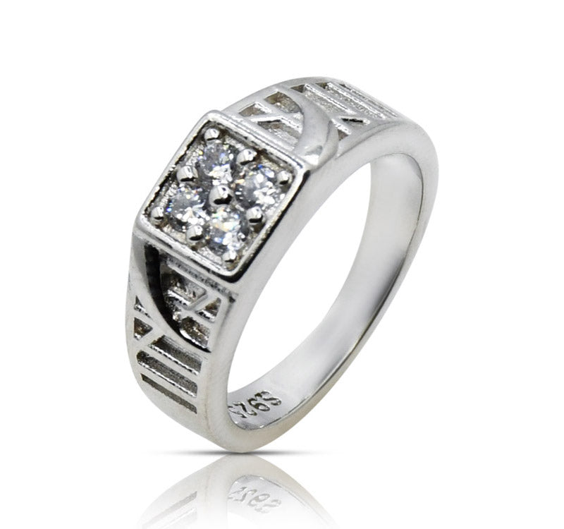 Studded Bridge Silver 925 Ring for kid Baby