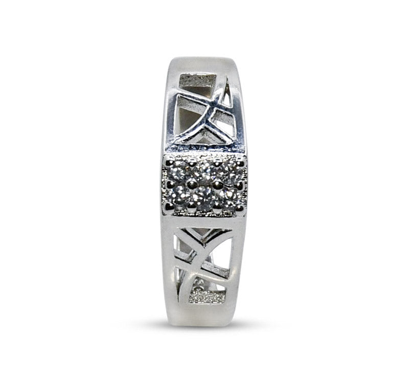 Sparkle Mesh Silver 925 Ring Kid Baby