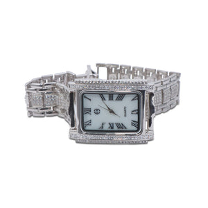 Studded Square Chain Silver 925 Watch Gift