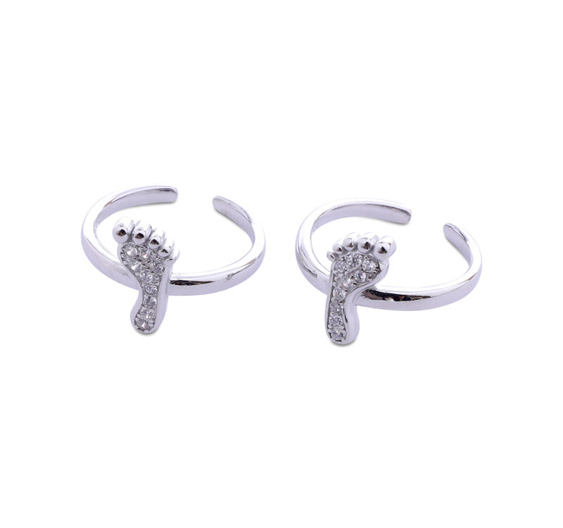 Footprint Silver 925 Toe Ring