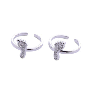 Footprint Silver 925 Toe Ring