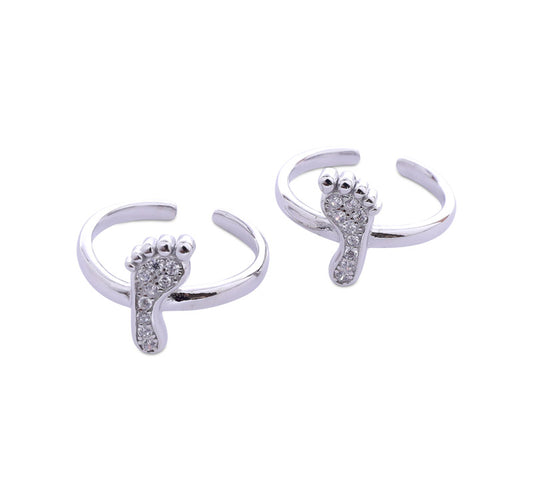 Footprint Silver 925 Toe Ring