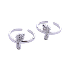 Footprint Silver 925 Toe Ring