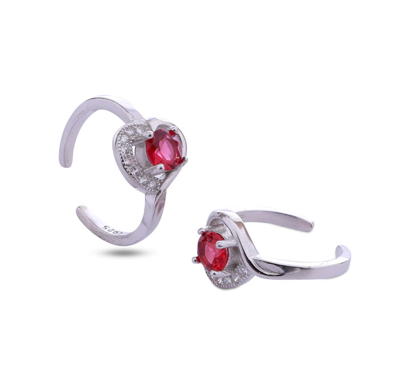 Angelica Ruby Red Silver 925 Ring