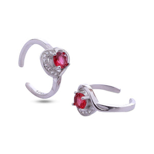 Angelica Ruby Red Silver 925 Ring