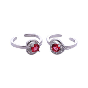 Angelica Ruby Red Silver 925 Ring