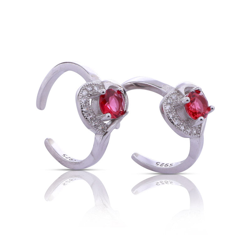 Angelica Ruby Red Silver 925 Ring