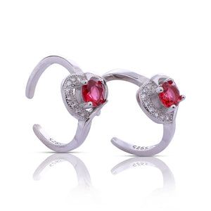 Angelica Ruby Red Silver 925 Ring