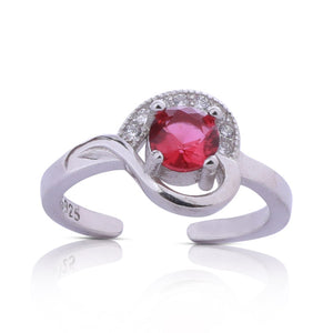 Angelica Ruby Red Silver 925 Ring