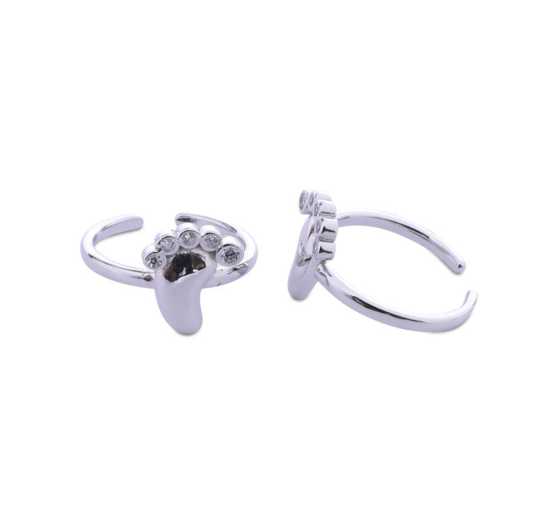 Foot Steps Silver 925 Toe Ring