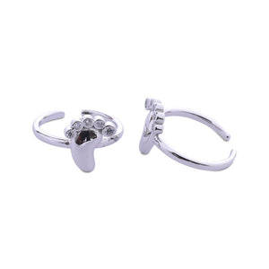 Foot Steps Silver 925 Toe Ring