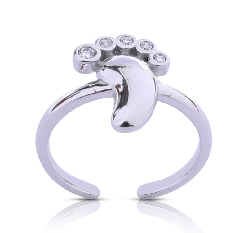 Foot Steps Silver 925 Toe Ring