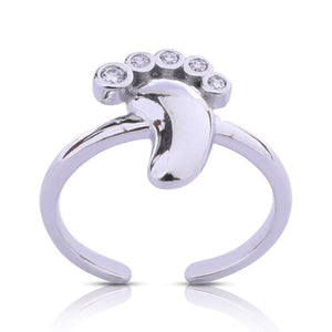 Foot Steps Silver 925 Toe Ring