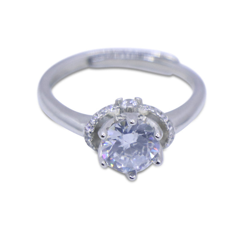 Carnation Bejewelled Silver 925 Ring