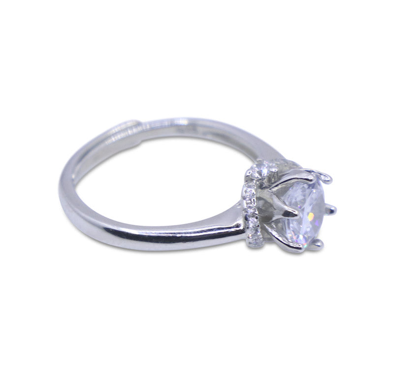 Carnation Bejewelled Silver 925 Ring