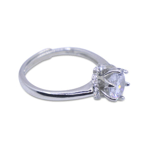 Carnation Bejewelled Silver 925 Ring