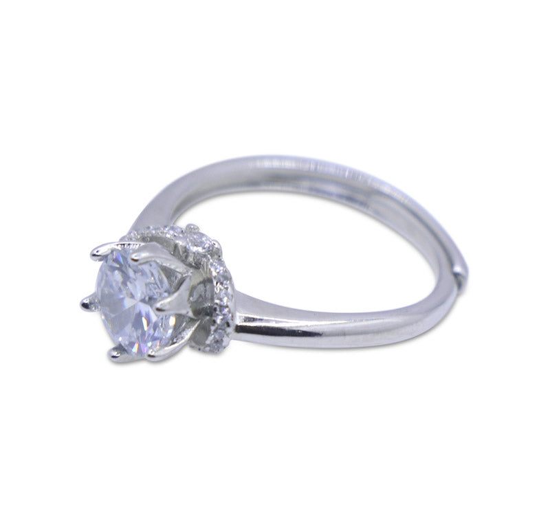 Carnation Bejewelled Silver 925 Ring