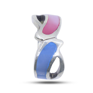 Pink-Blue Silver 925 Ring