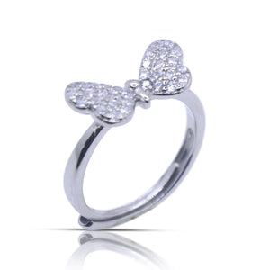 Studded Butterfly Silver 925 Ring