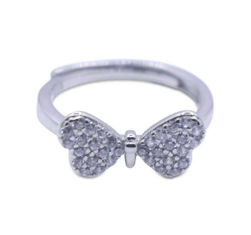 Studded Butterfly Silver 925 Ring