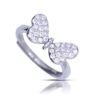 Studded Butterfly Silver 925 Ring