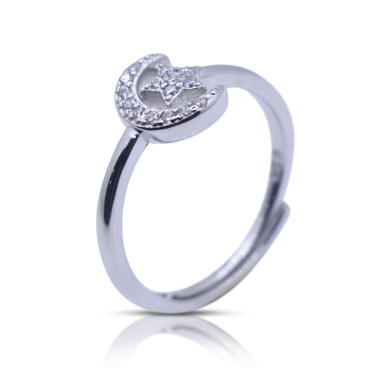 Moon Star Silver 925 Ring