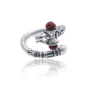 Trishul And Damru Silver 925 Ring