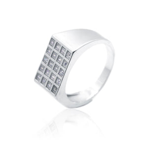 Square Mesh Silver 925 Ring