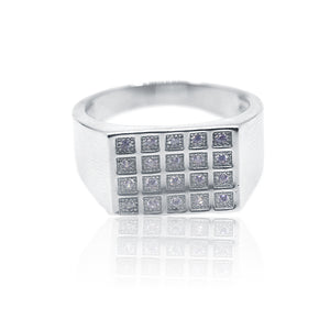 Square Mesh Silver 925 Ring