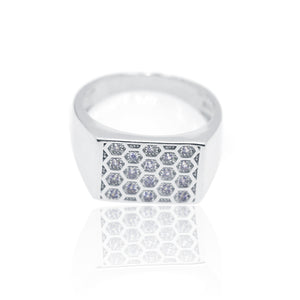 Hexagon Mesh Silver 925 Ring