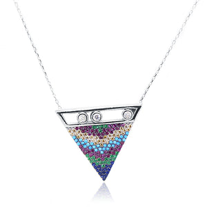 Embellished Triangle Silver 925 Chain