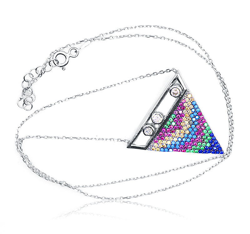 Embellished Triangle Silver 925 Chain