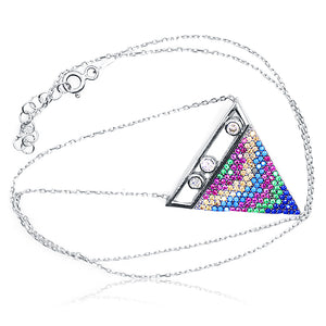 Embellished Triangle Silver 925 Chain