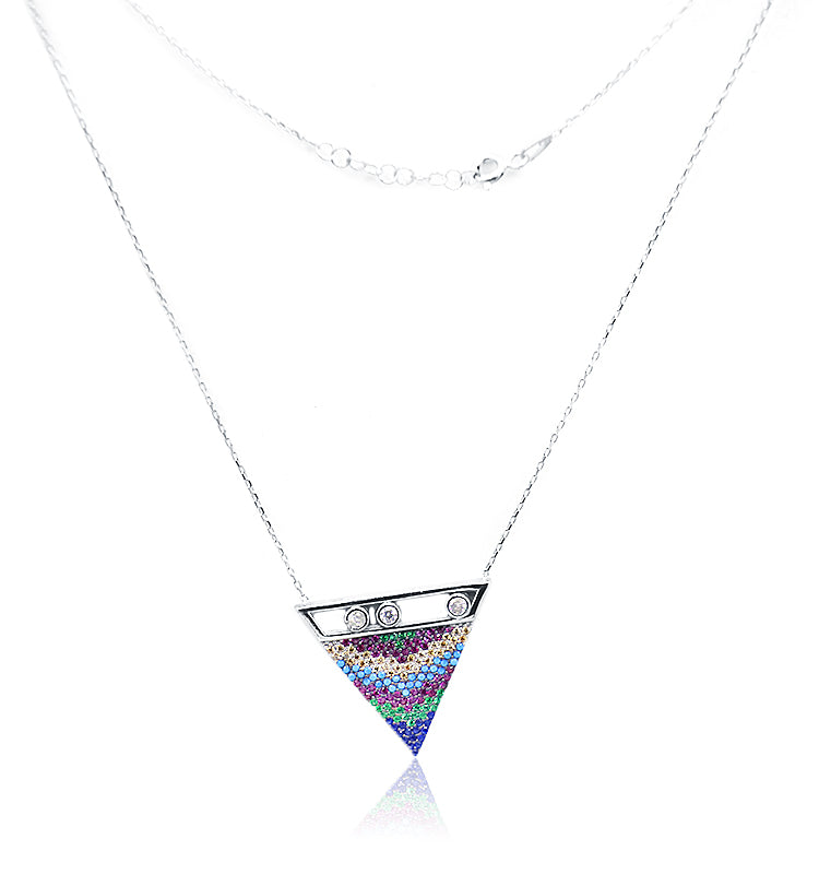 Embellished Triangle Silver 925 Chain