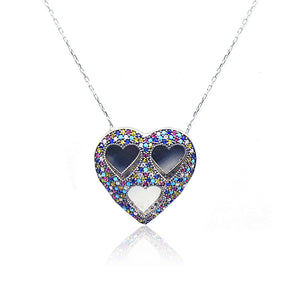 Triple Heart Silver 925 Chain